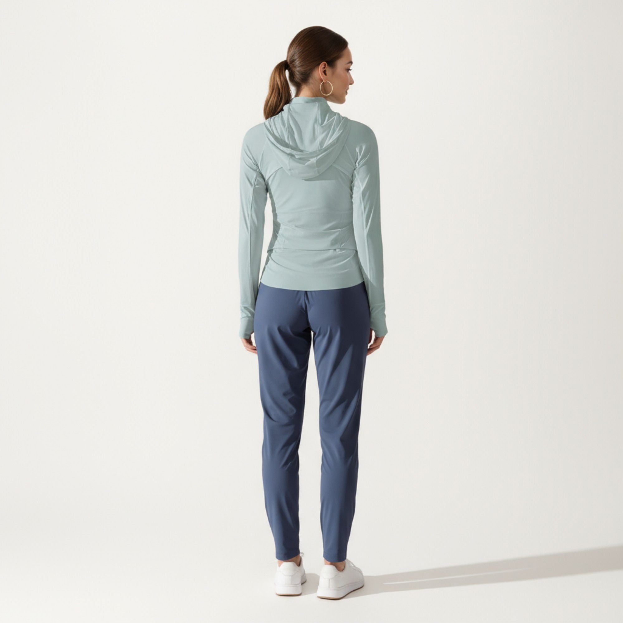 Anna-Kaci Active Women's Full Zip Long Sleeve Active Jacket with Fitted Silhouette and High Neck