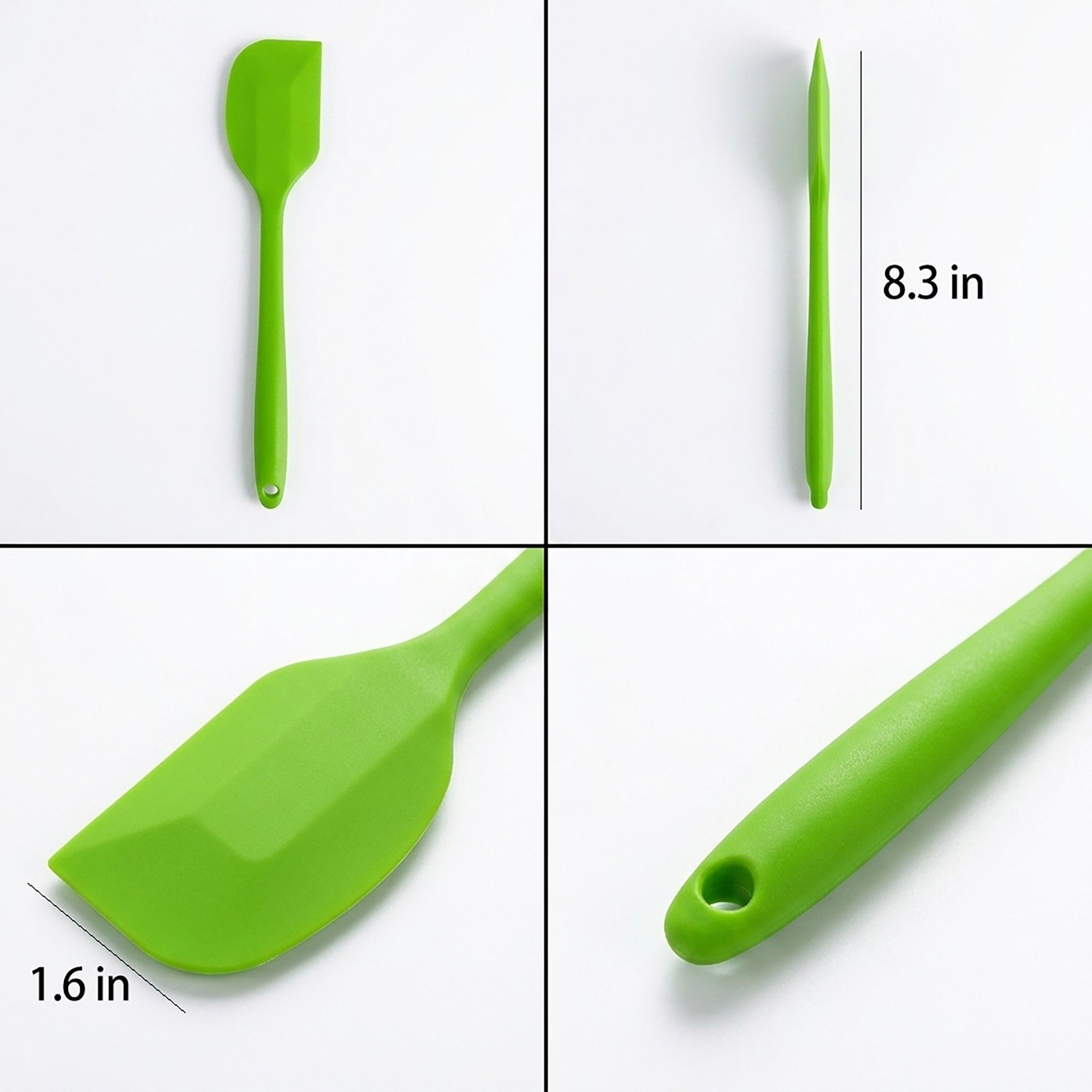3-Piece Silicone Spatula Set with Handles, Flexible and Durable Kitchen Tools for Cooking and Baking