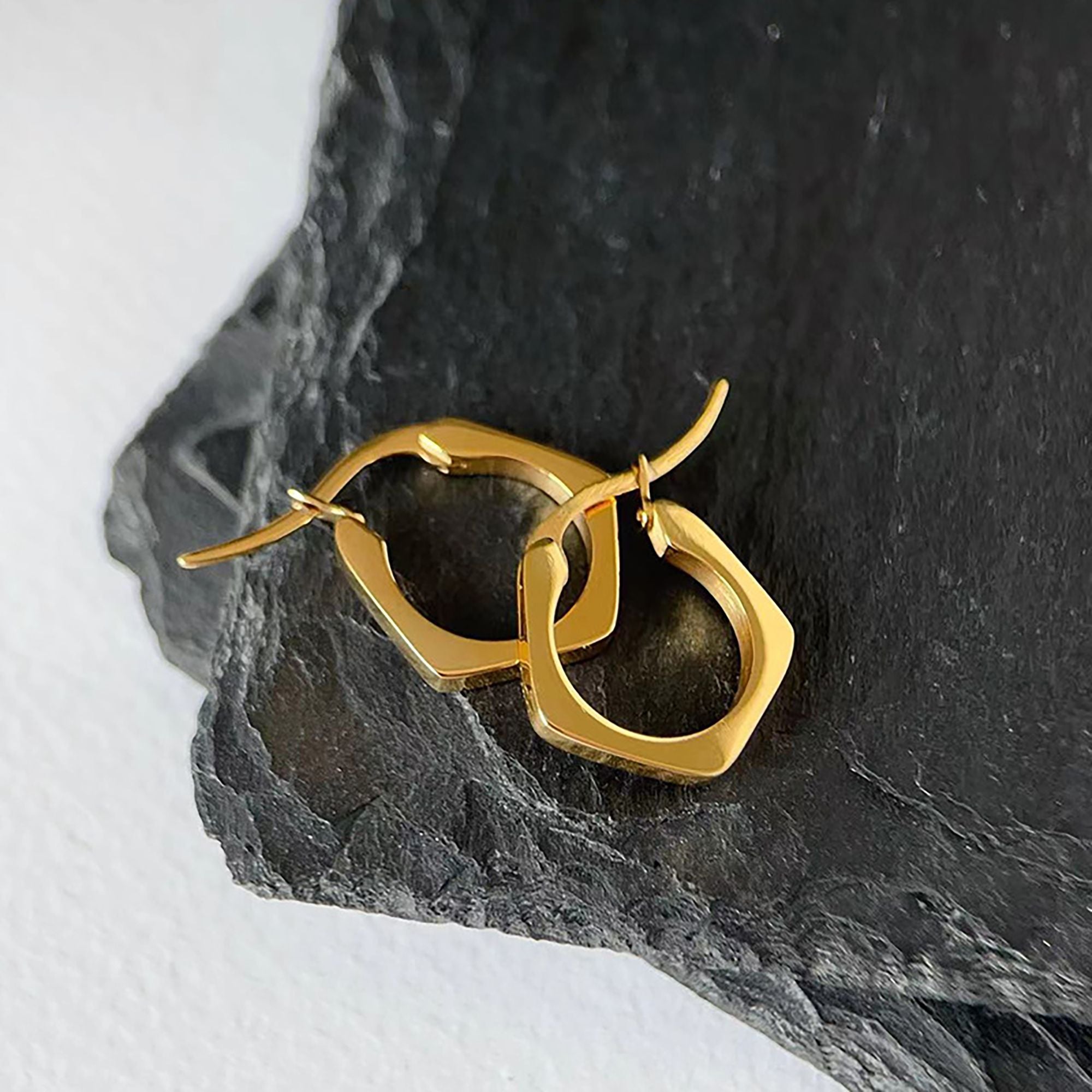 Women's Geometric Hexagon Hoop Earrings