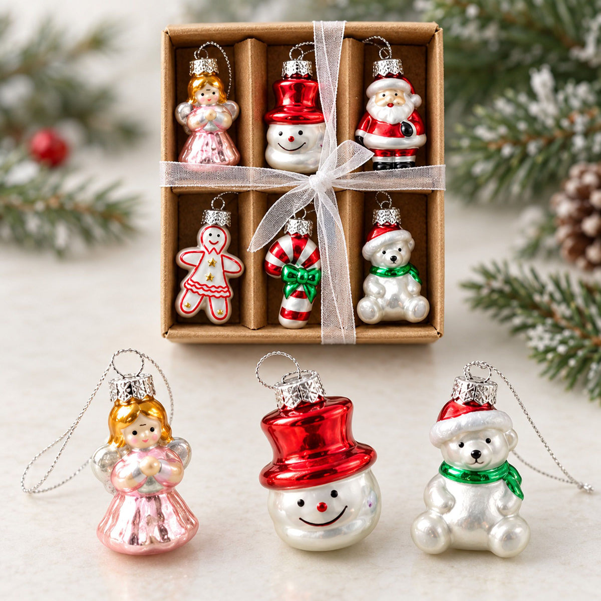 9 Piece Assorted Christmas Tree Hanging Ornament Gift Set