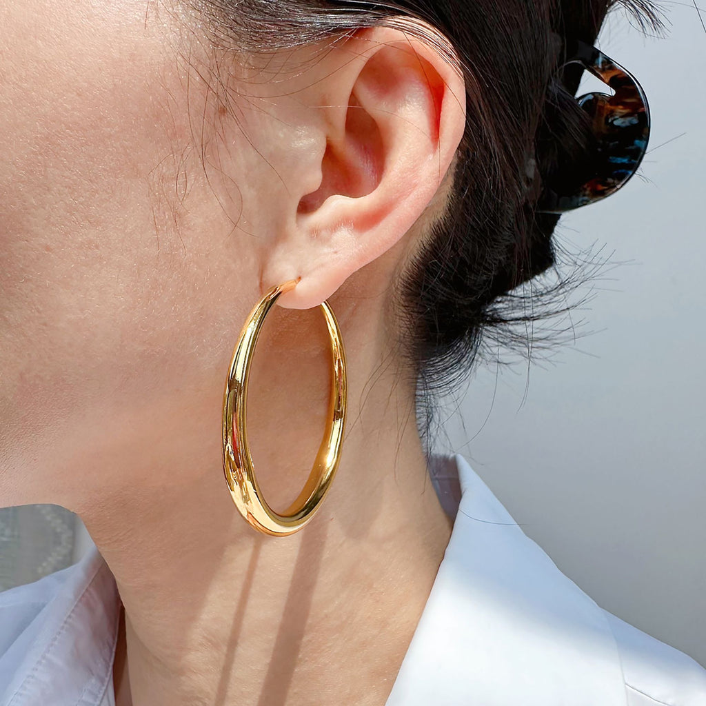 Women's Large Hoop Earrings - 4.9cm Diameter Hoops