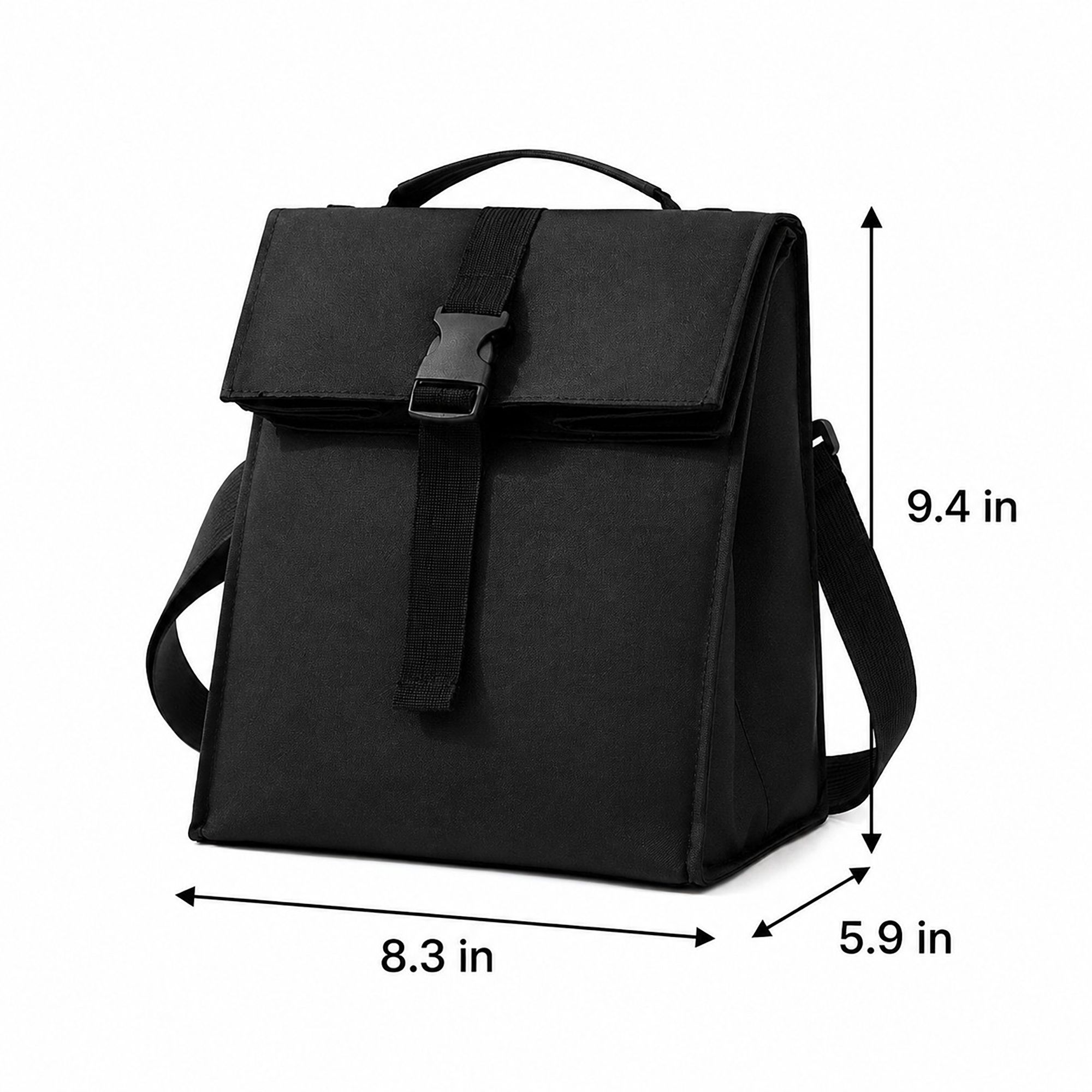 Insulated Lunch Backpack with Buckle Flap and Top Handle