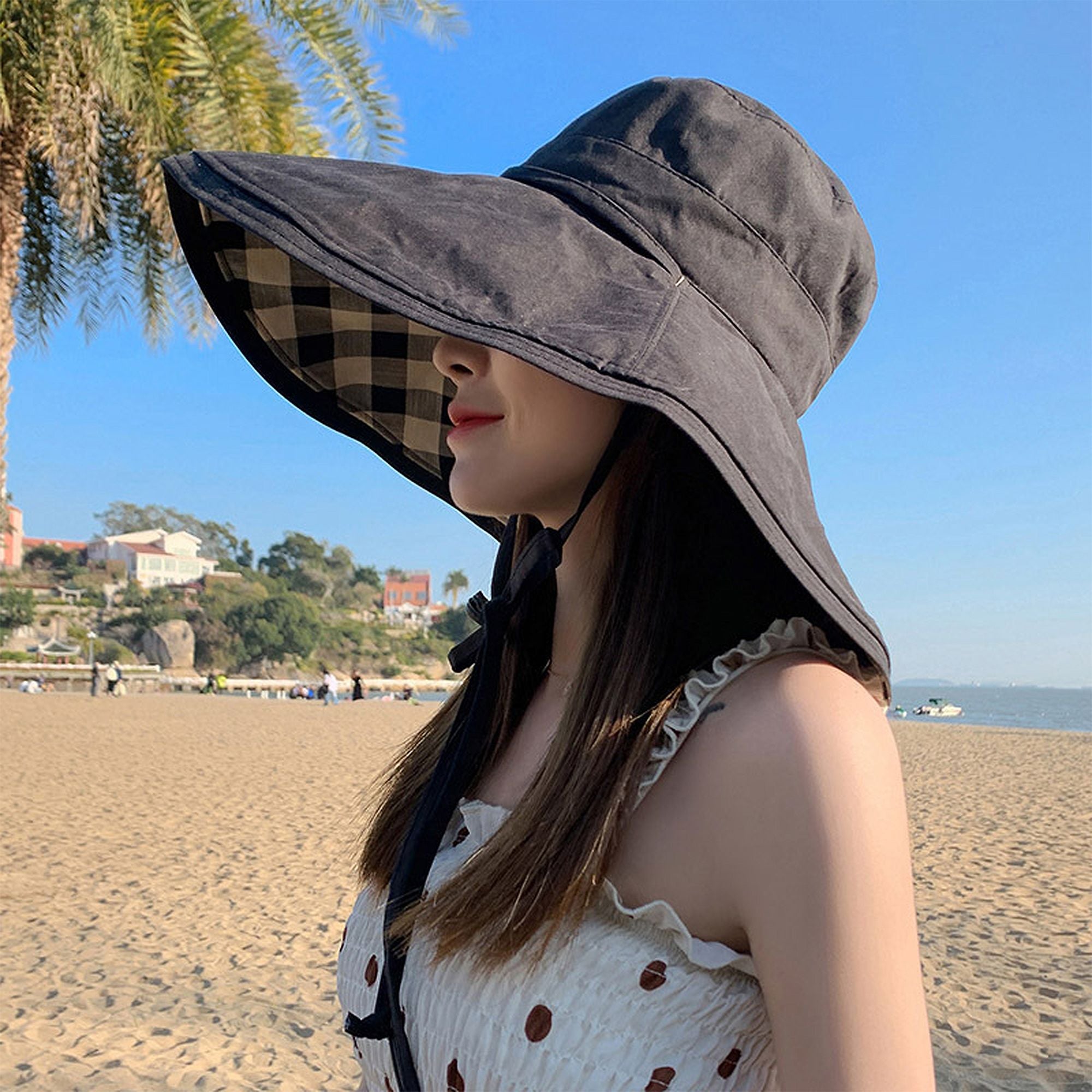 Anna-Kaci Women's Double-Sided Reversible Wide-Brim Sun Hat