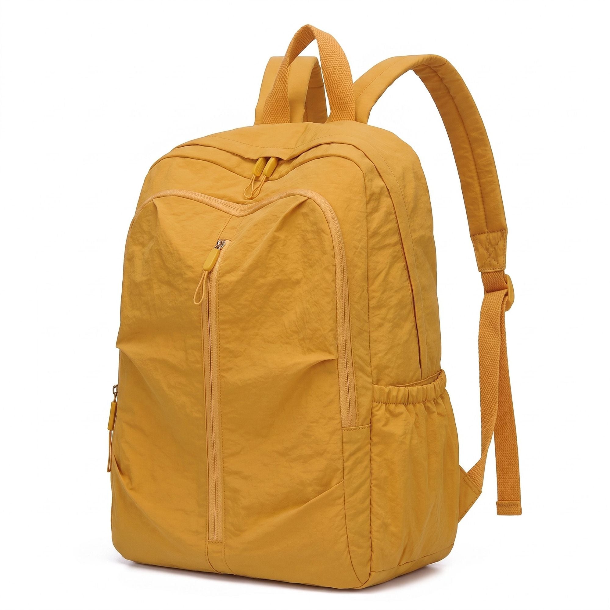 Lightweight Travel Backpack with Large Front Zip Compartment Side Pockets and Padded Shoulder Straps