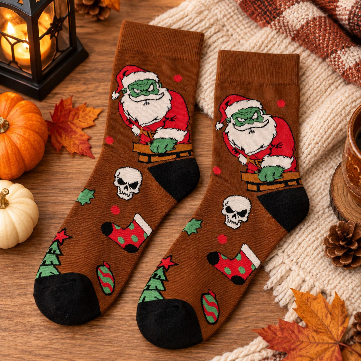 Holiday Novelty Crew Socks 3 Pair Pack Festive Patterns