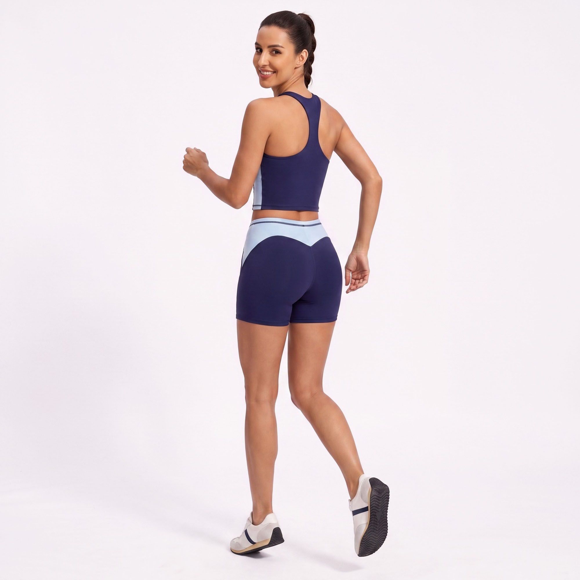 Square Neck Cropped Active Tank Top for Yoga Running Gym Workouts and Everyday Athleisure