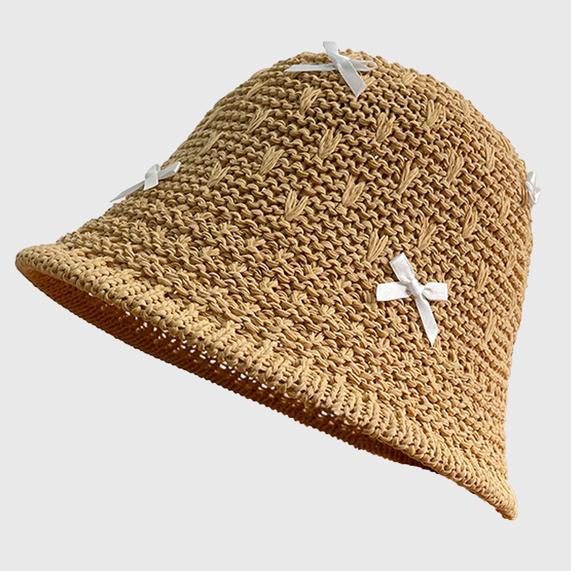 Anna-Kaci Women's Foldable Bucket Hat with Bow Accents