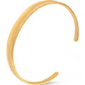 Women's Slim Polished Cuff Fashion Bracelet with Gold Tone Minimalist Jewelry Piece