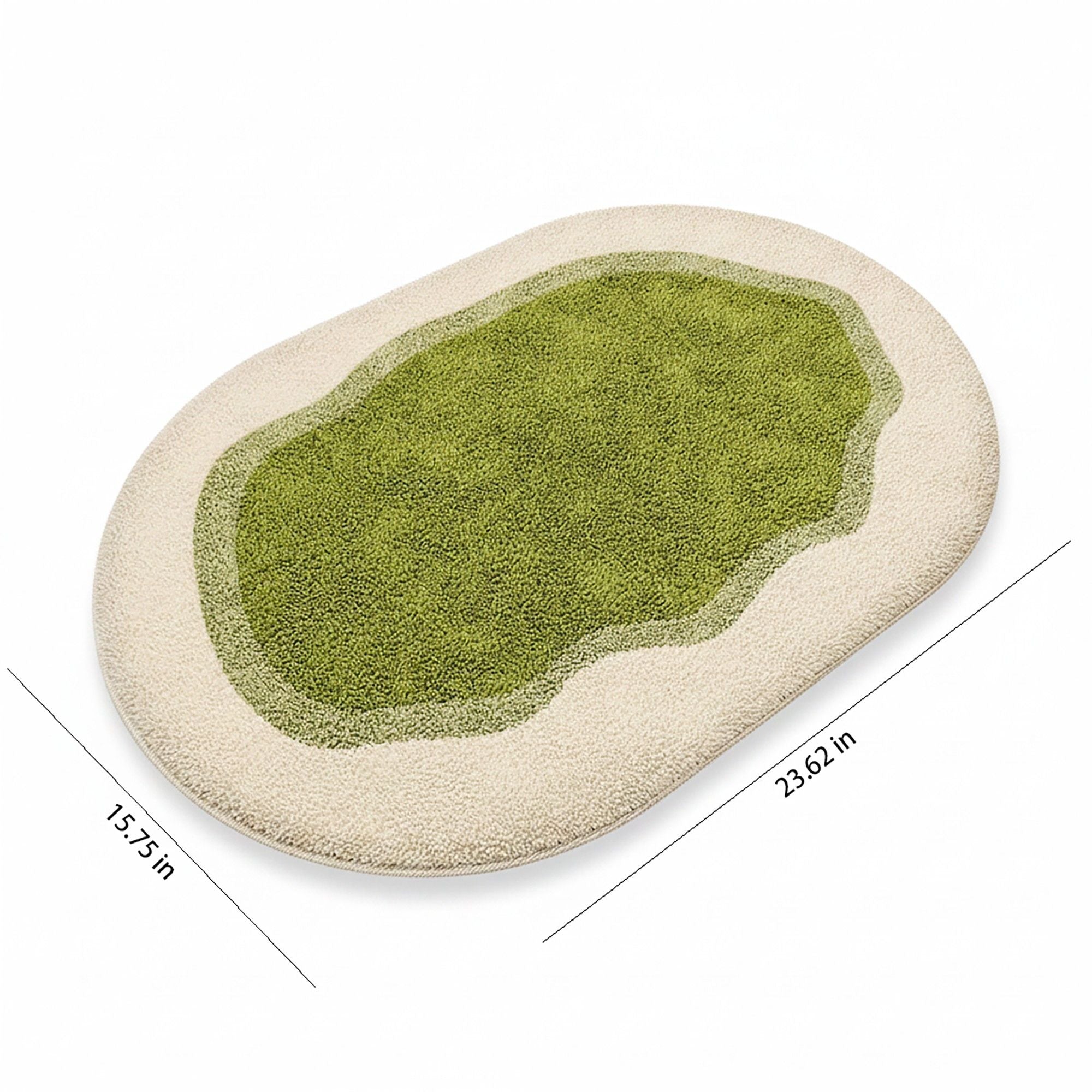 Abstract Tufted Floor Mat Soft Plush Irregular Shape Non Slip Backing Decorative Indoor Rug Modern Pattern