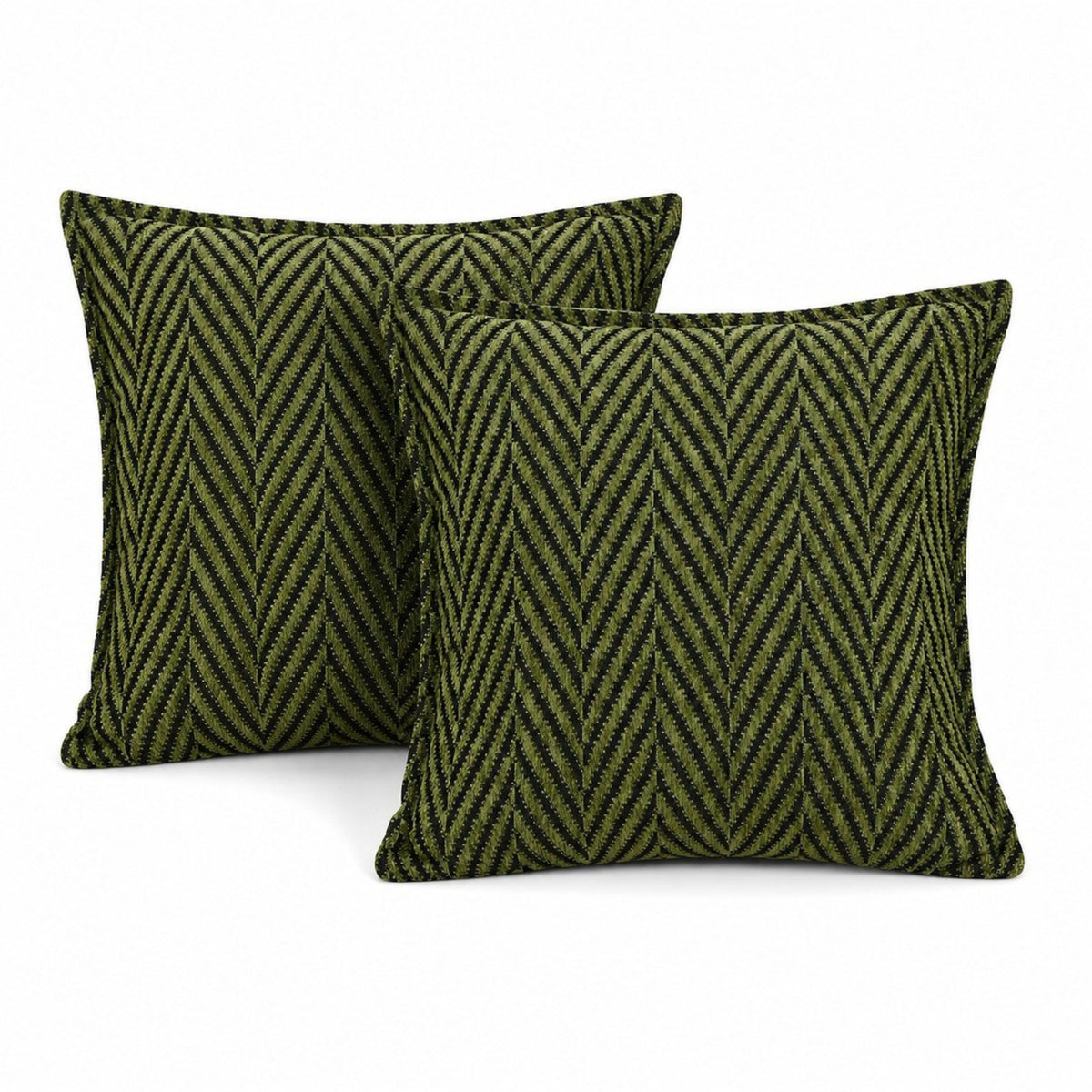 2 Pack Chevron Textured Decorative Throw Pillow Covers