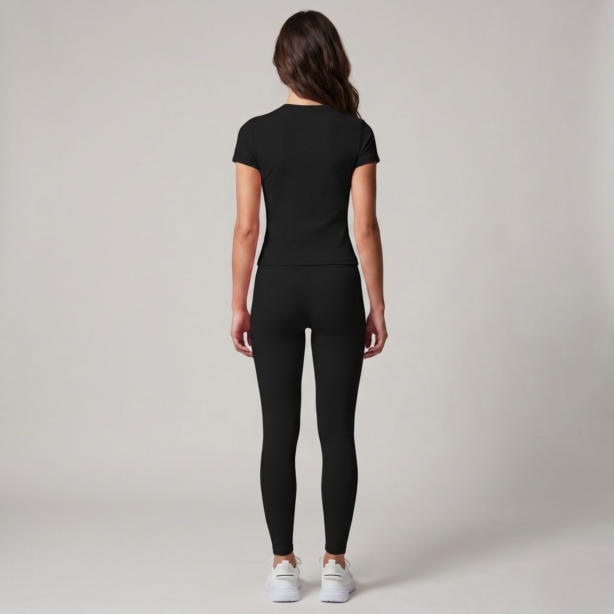 Short Sleeve Workout Top Crew Neck Fitted Activewear T Shirt Yoga Tee