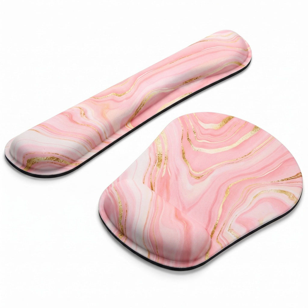 Ergonomic Keyboard Wrist Rest and Mouse Pad Set Gel Support Non Slip Desk Comfort Set