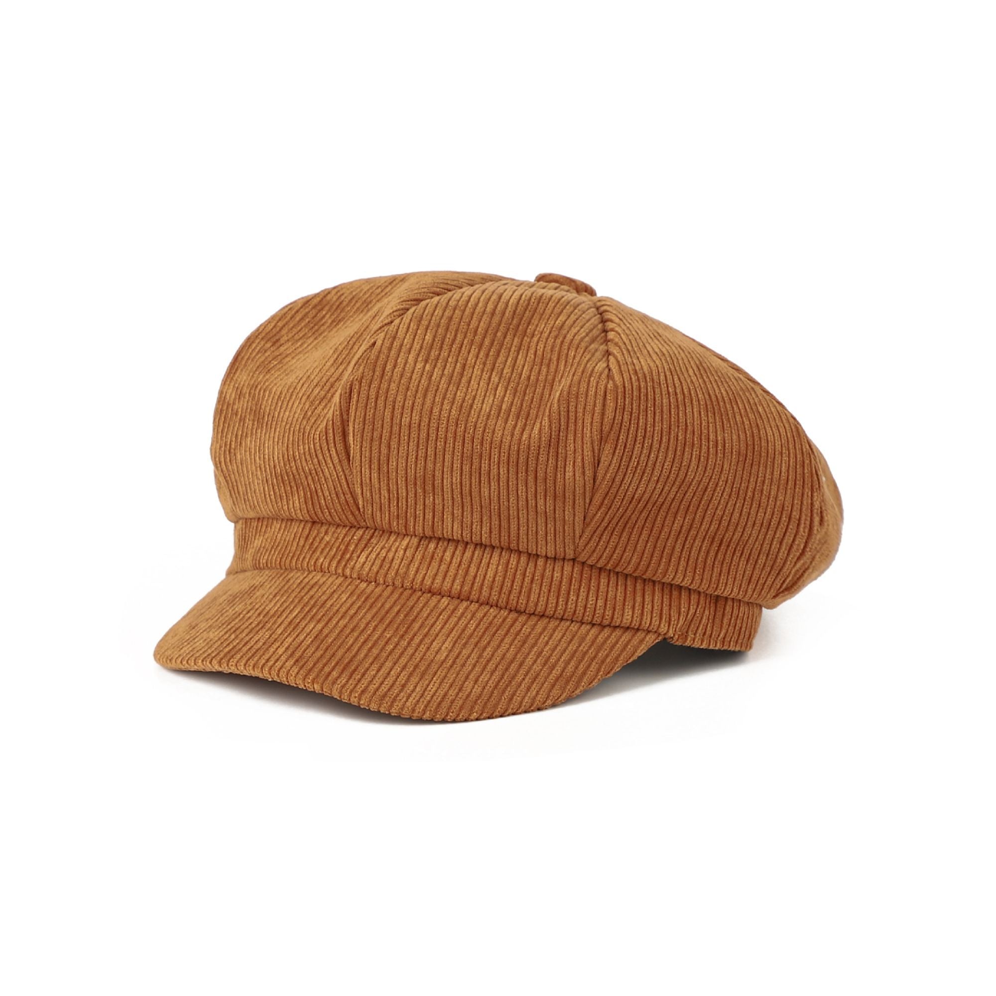 Gorra de noticiero de pana estilo vintage, tipo Baker Boy Cabbie con visera corta