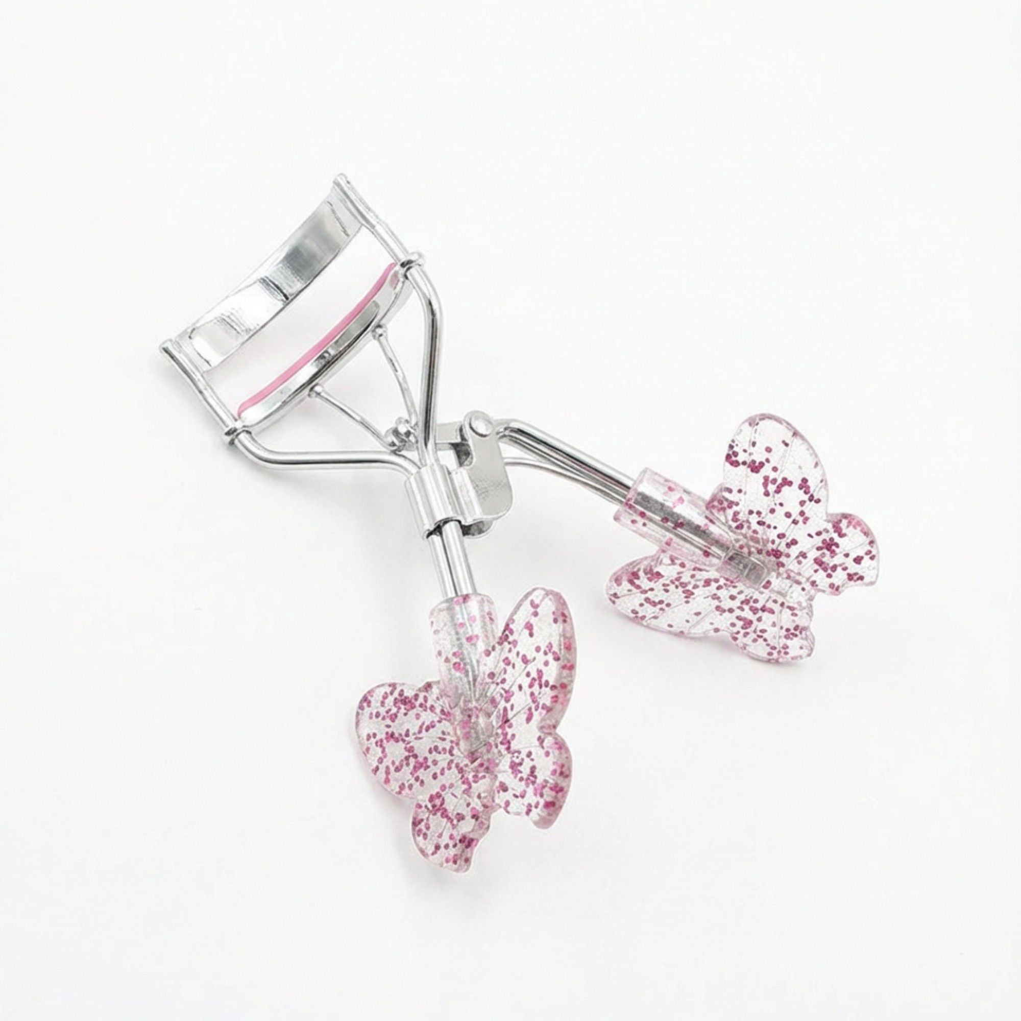 2-Piece Eyelash Curler Set with Butterfly Handle Design for Natural Lash Lift and Eye Makeup Prep