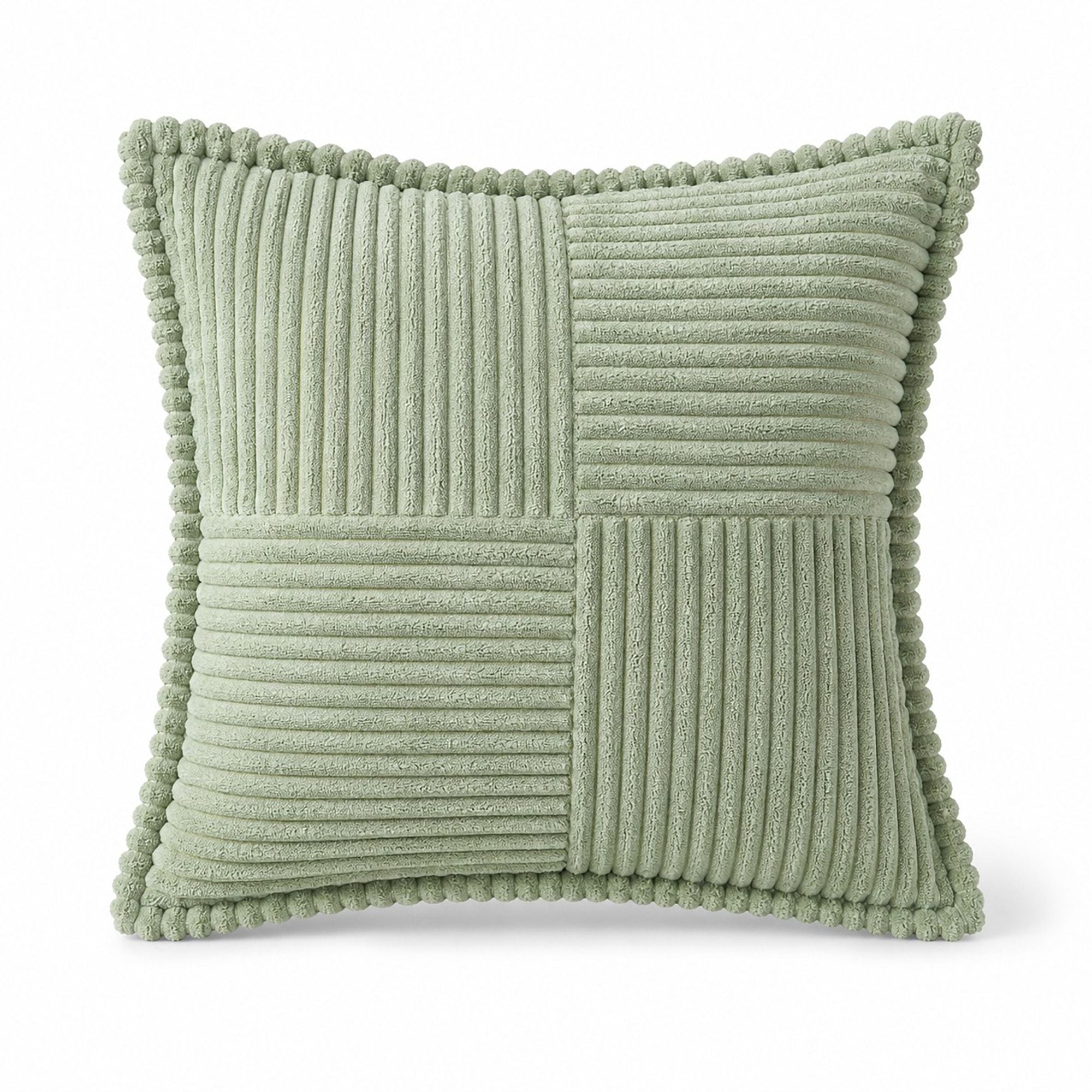 Soft Corduroy Decorative Throw Pillow Cover Geometric Accent Cushion Cover for Sofa Bed