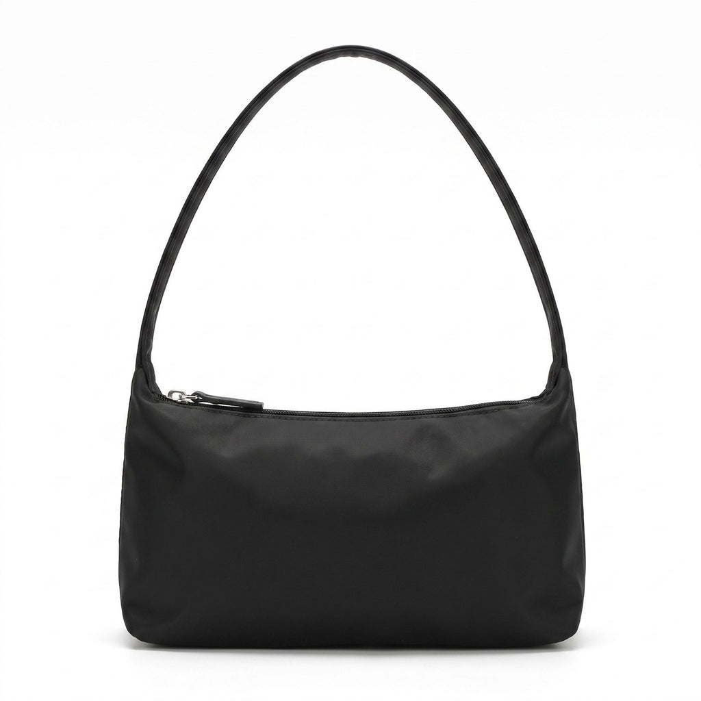 Minimalist Shoulder Bag with Top Zipper and Slim Rectangular Silhouette 8.3x4.7x2in
