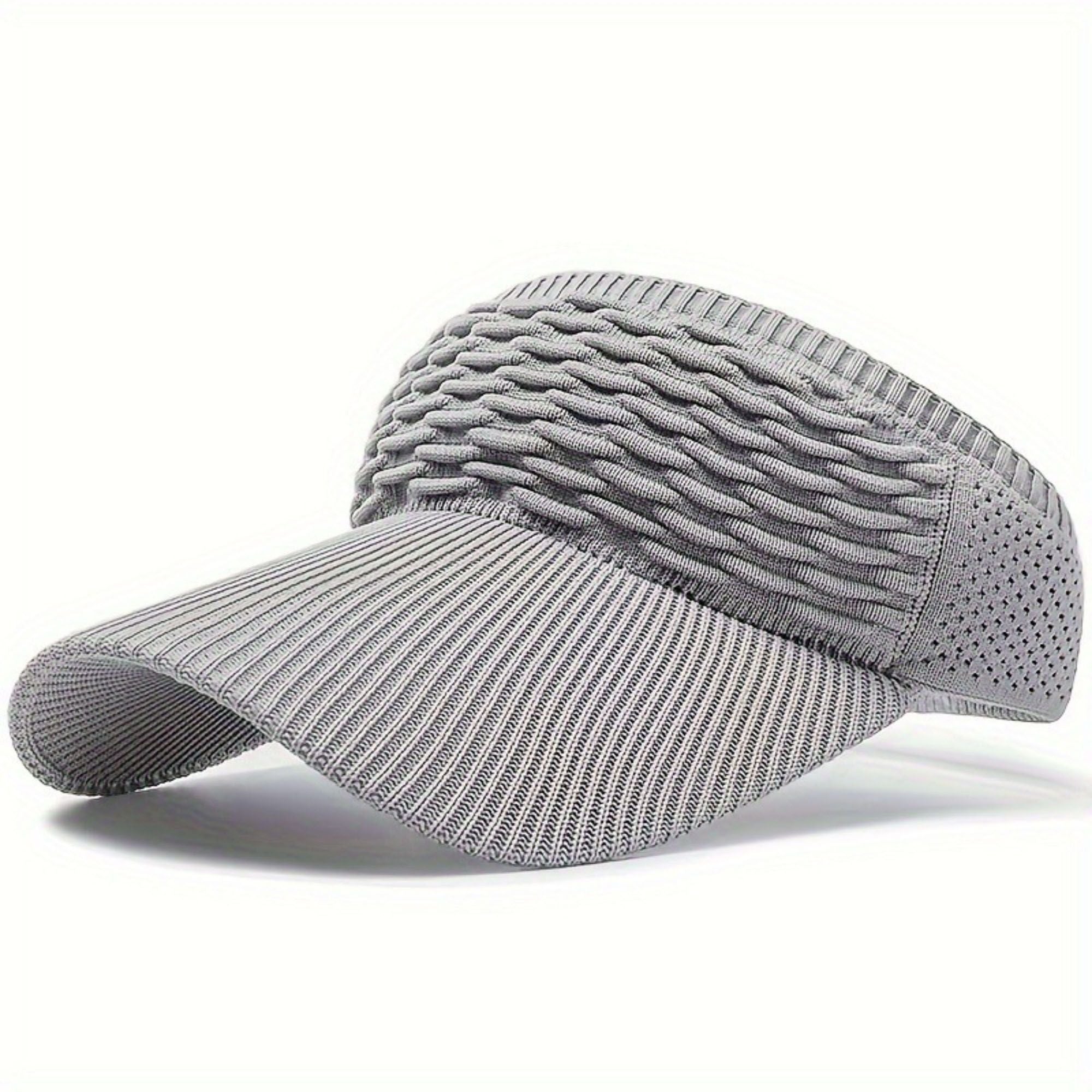 Women's Knit Visor Hat Breathable Stretch Sun Visor Cap Lightweight Athletic Hat