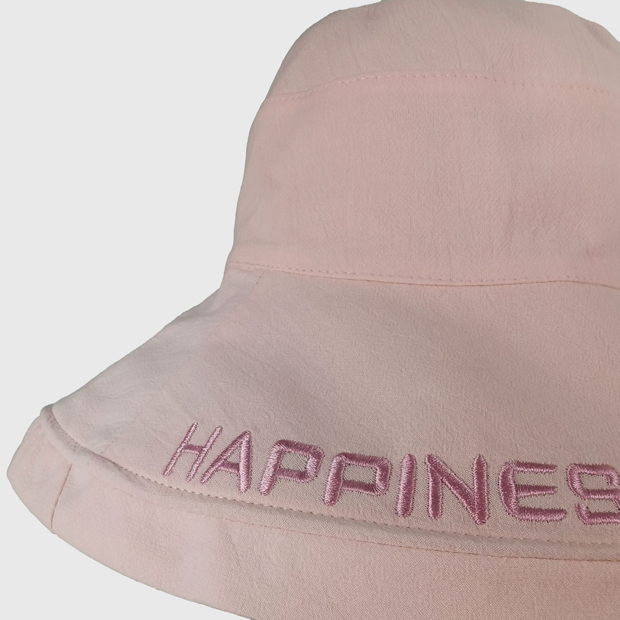 Anna-Kaci Women's HAPPINESS Embroidered Wide - Brim Bucket Hat