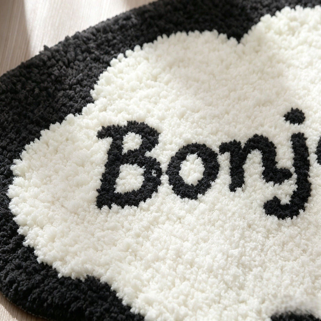 Bonjour Cloud Shaped Bathroom Floor Mat Soft Water Absorbent with Anti-Slip Base