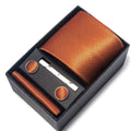 Men's Formal Tie Gift Set with Pocket Square Cufflinks Tie Clip and Gift Box