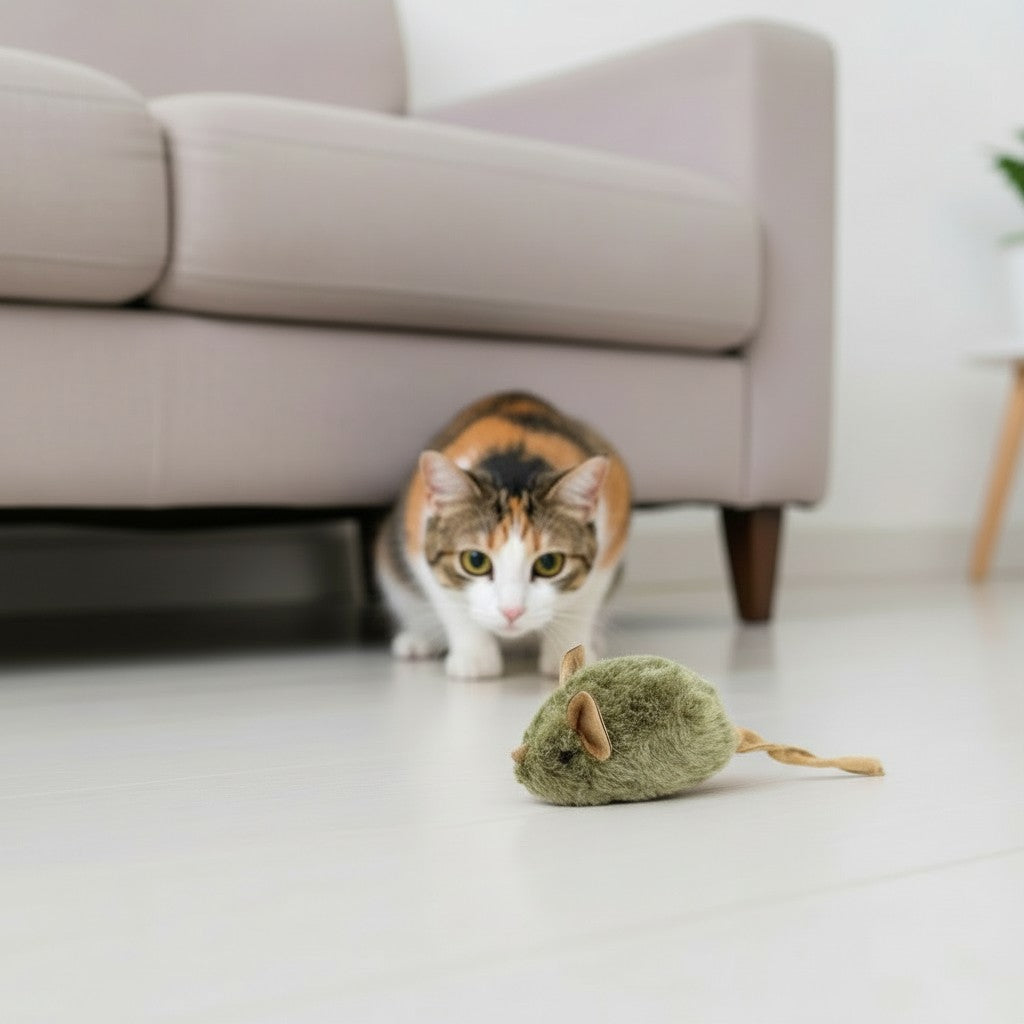 Anna-Kaci Plush Cat Toy Mice Interactive Squeaky Soft Mouse Toy for Indoor Cats