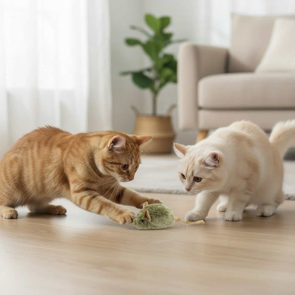 Anna-Kaci Plush Cat Toy Mice Interactive Squeaky Soft Mouse Toy for Indoor Cats