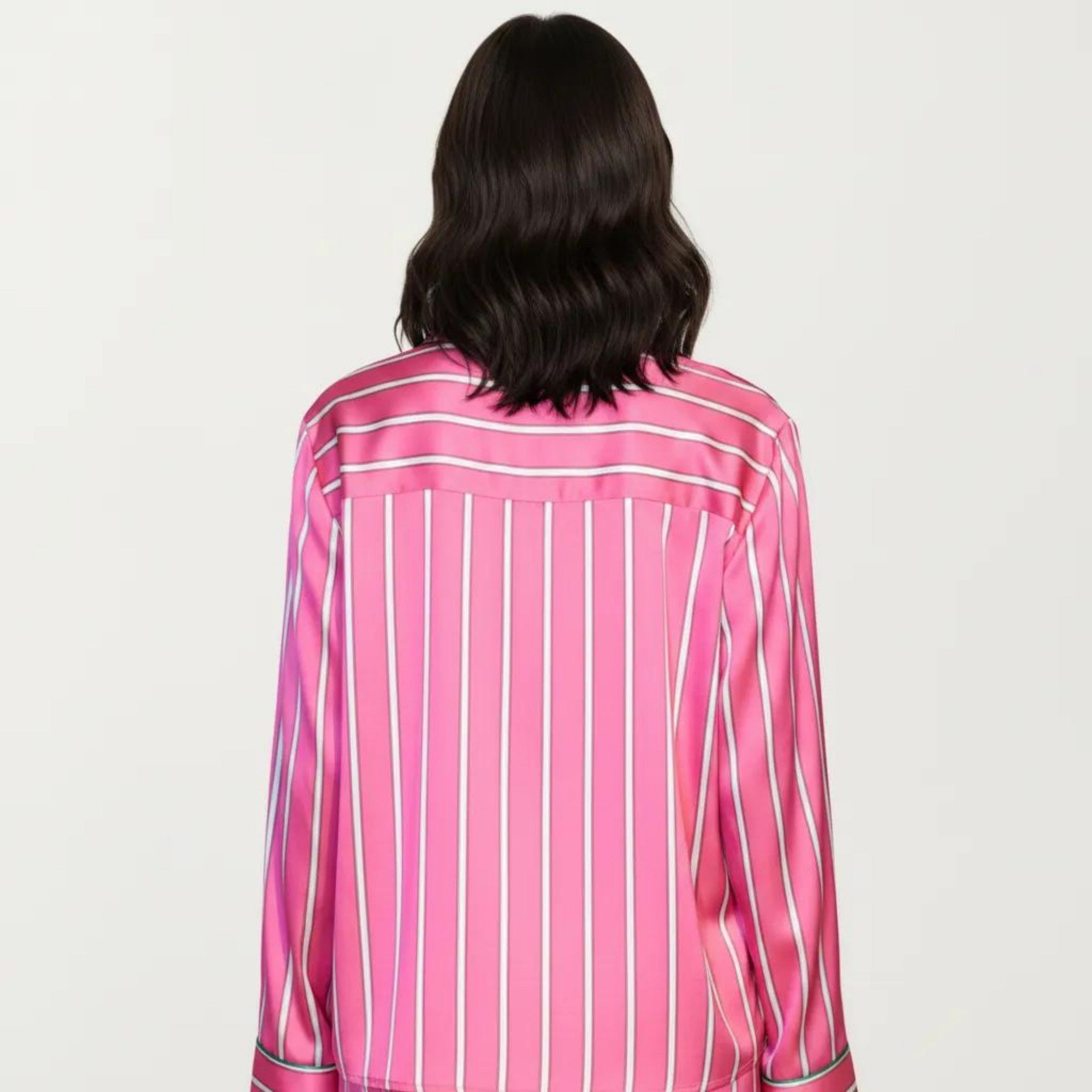 Anna-Kaci Women's 2-Piece Set Button Down Pajama Shirt and Pants Long Sleeve Striped Lounge Sleepwear Set