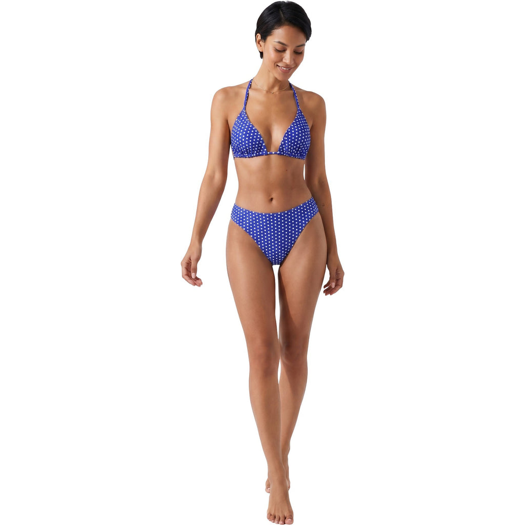Anna-Kaci Swim Women's Polka Dot Triangle Bikini Set with Halter Neck Design