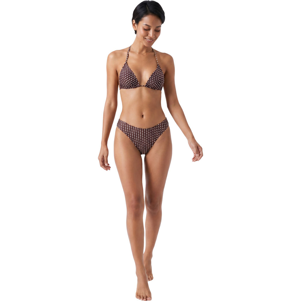 Anna-Kaci Swim Women's Polka Dot Triangle Bikini Set with Halter Neck Design