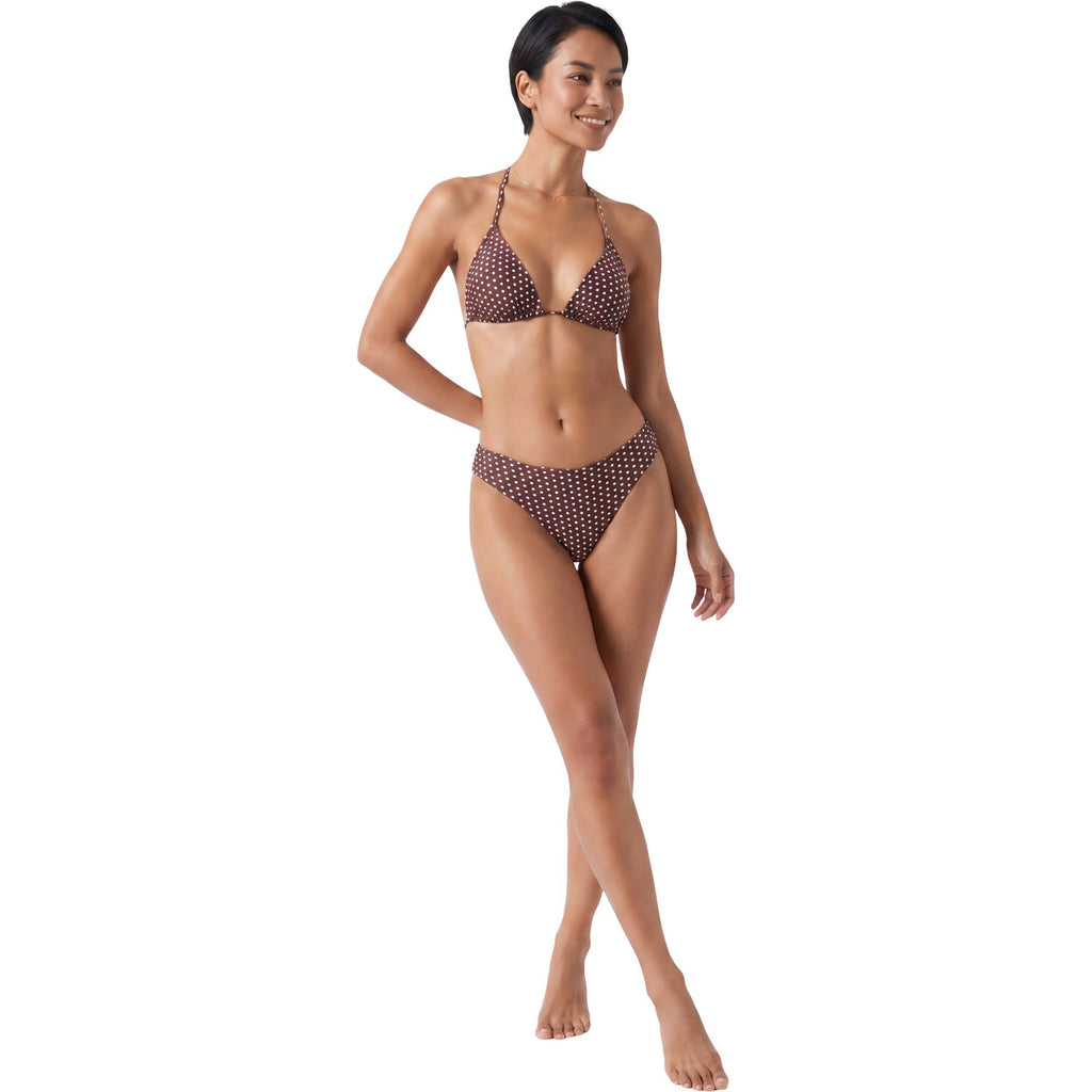 Anna-Kaci Swim Women's Polka Dot Triangle Bikini Set with Halter Neck Design