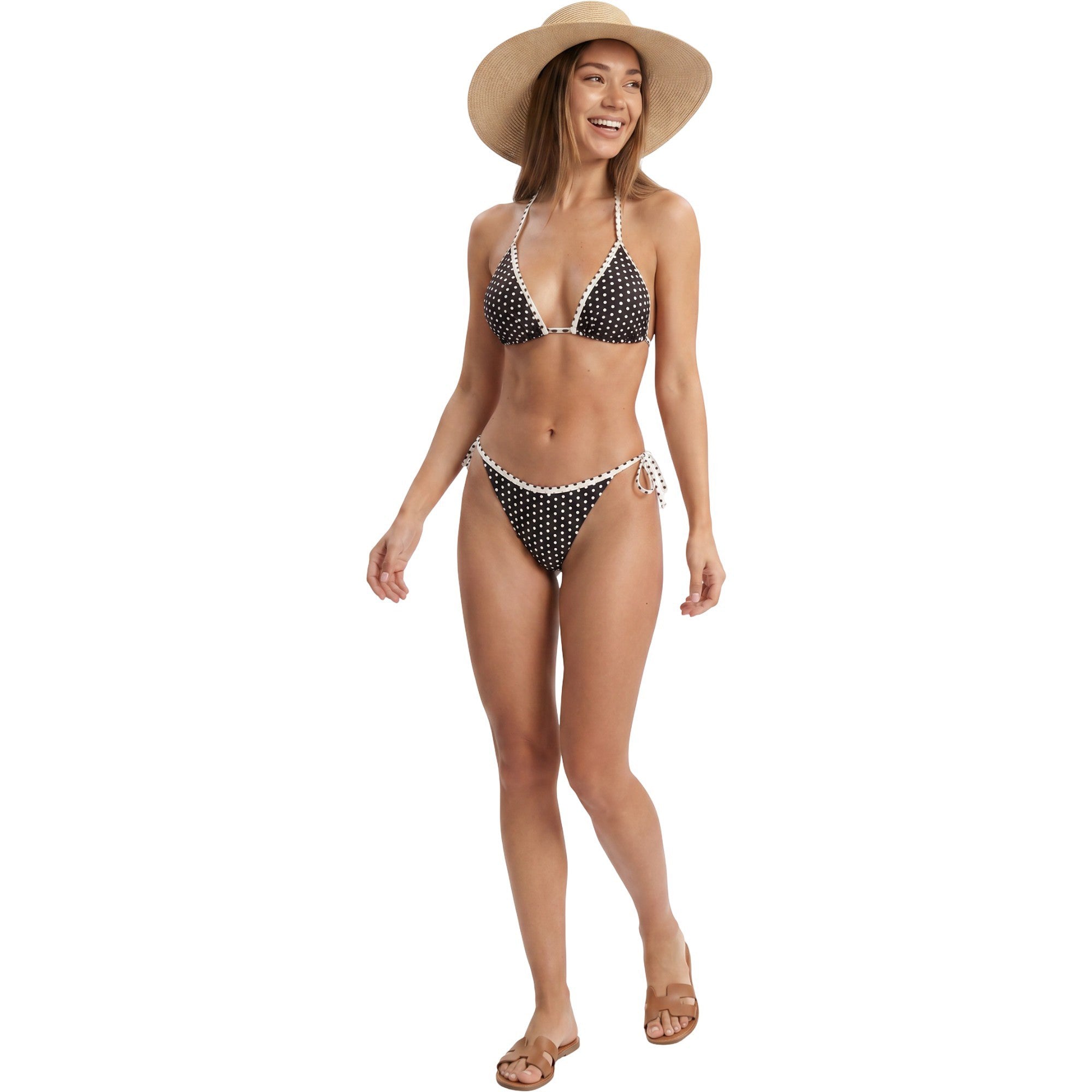 Anna-Kaci Swim Women's Polka Dot Triangle Bikini Set