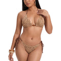 Anna-Kaci Swim Women's Leaf Motif Textured Bikini Set