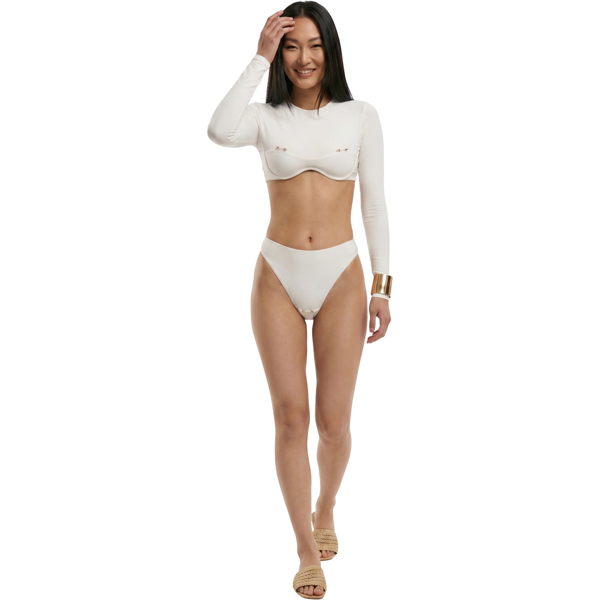 Anna-Kaci Swim Women's Ruched Detail Bikini Set