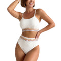 Anna-Kaci Swim Women's Crochet Detail Bikini Set