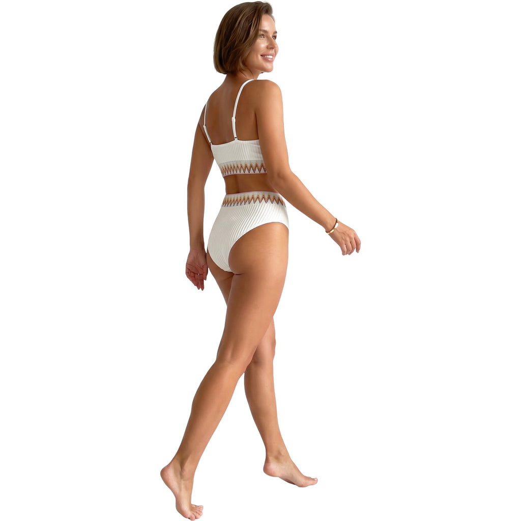 Anna-Kaci Swim Women's Crochet Detail Bikini Set