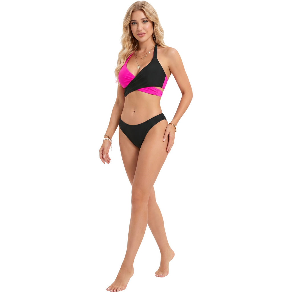 Anna-Kaci Swim Women's High Waisted Patterned Bikini Set