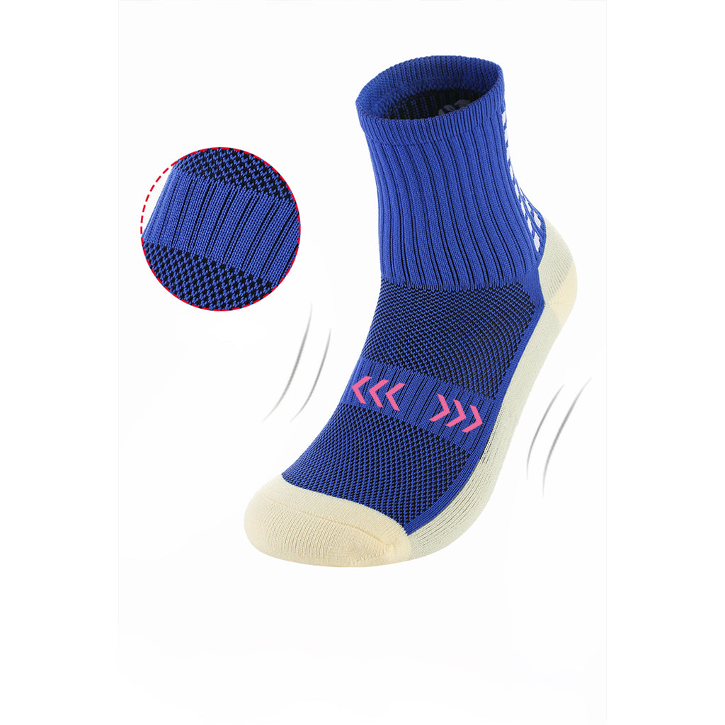 Anna-Kaci Unisex Non Slip Grip Athletic Socks Breathable Soccer Training Sports Socks 2 Pack