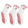 Anna-Kaci Non Slip Grip Yoga Socks Crew Socks Pilates Barre Dance Workout Breathable Athletic Socks 3 Pack