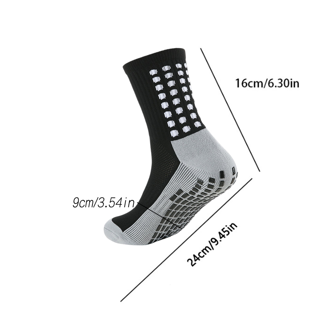 Anna-Kaci Unisex Non Slip Grip Athletic Socks with Arch Support Cushioned Sports Socks 3 Pack