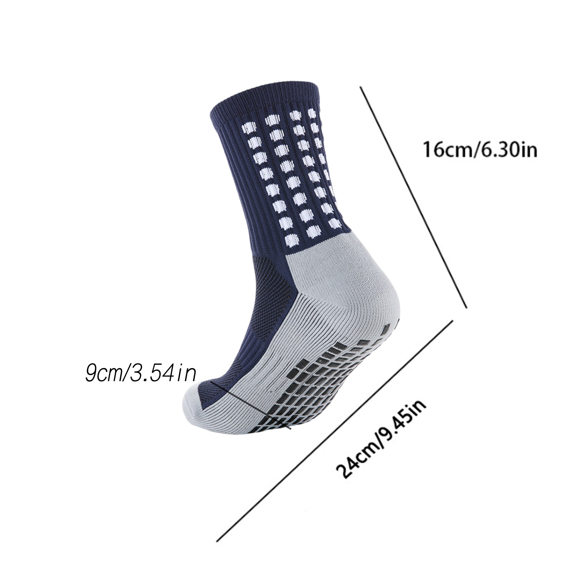 Anna-Kaci Unisex Non Slip Grip Athletic Socks with Arch Support Cushioned Sports Socks 3 Pack