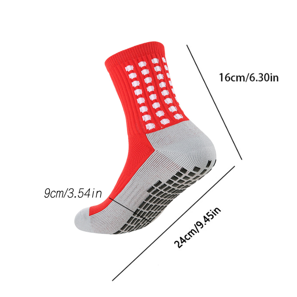 Anna-Kaci Unisex Non Slip Grip Athletic Socks with Arch Support Cushioned Sports Socks 3 Pack