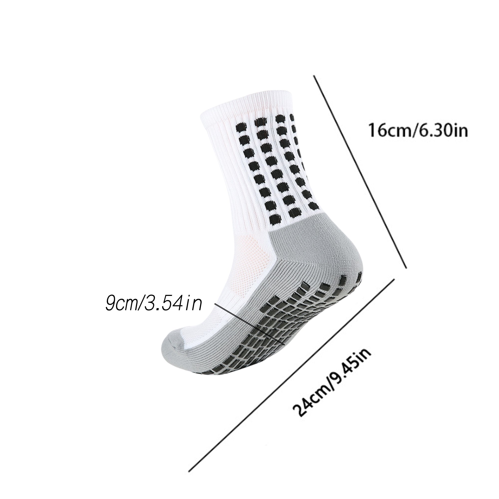Anna-Kaci Unisex Non Slip Grip Athletic Socks with Arch Support Cushioned Sports Socks 3 Pack