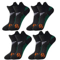 Anna-Kaci Non Slip Grip Athletic Ankle Socks Yoga Pilates Workout Socks Cushioned Sports Socks 4 Pack