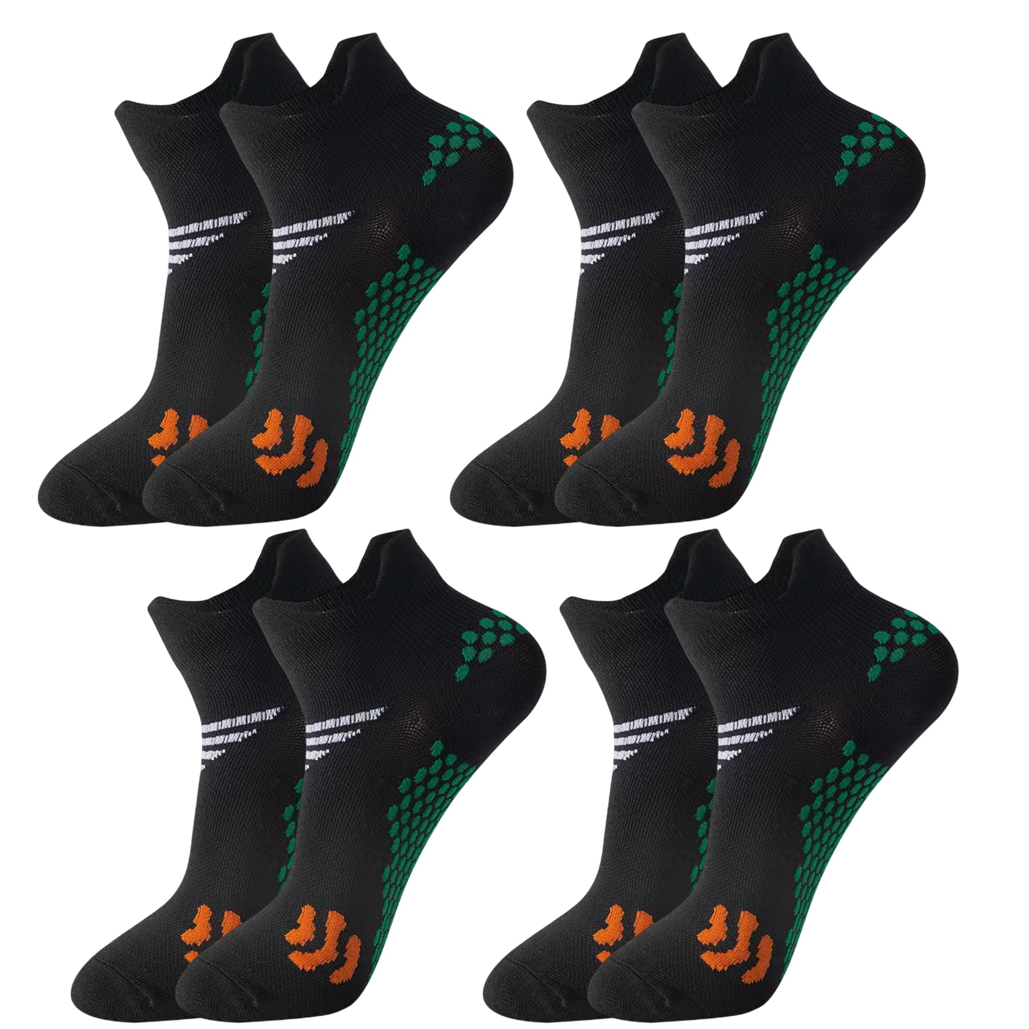 Anna-Kaci Non Slip Grip Athletic Ankle Socks Yoga Pilates Workout Socks Cushioned Sports Socks 4 Pack