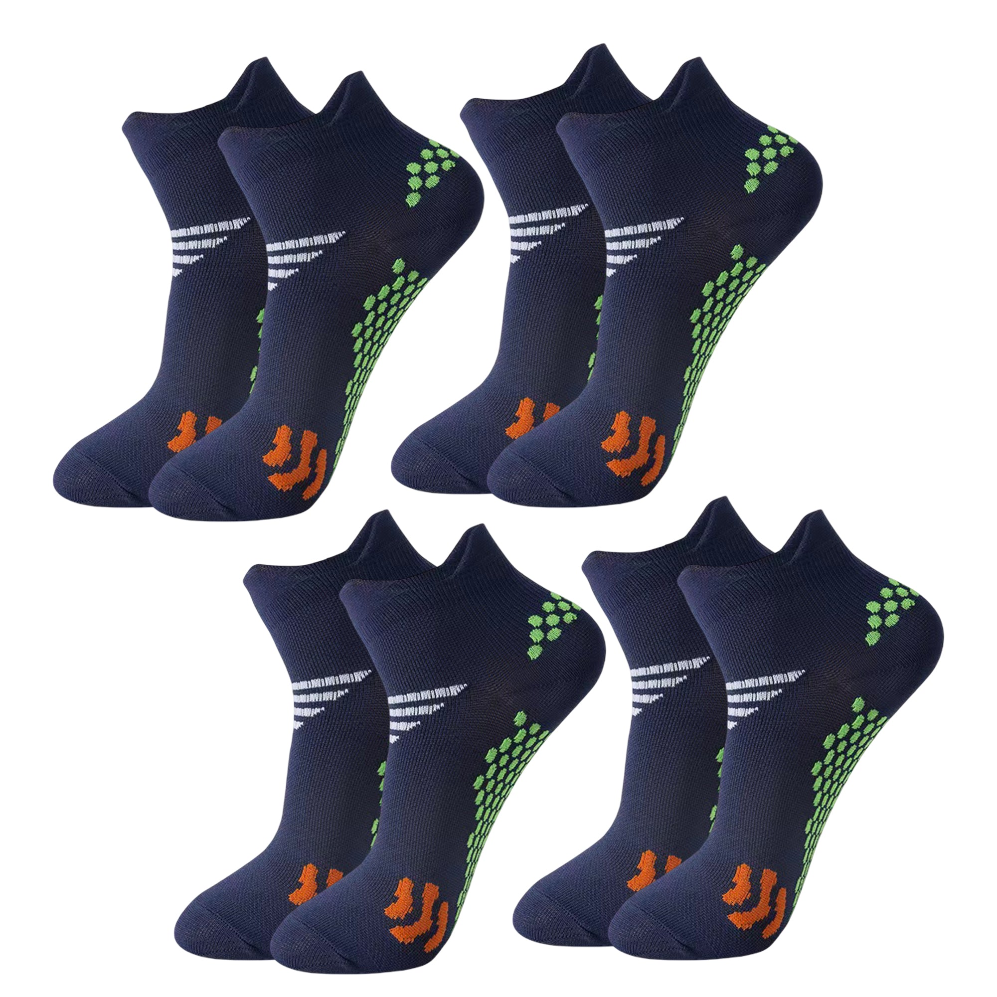 Anna-Kaci Non Slip Grip Athletic Ankle Socks Yoga Pilates Workout Socks Cushioned Sports Socks 4 Pack