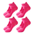 Anna-Kaci Non Slip Yoga Grip Socks Open Instep Pilates Barre Workout Socks Low Cut Athletic Socks 4 Pack