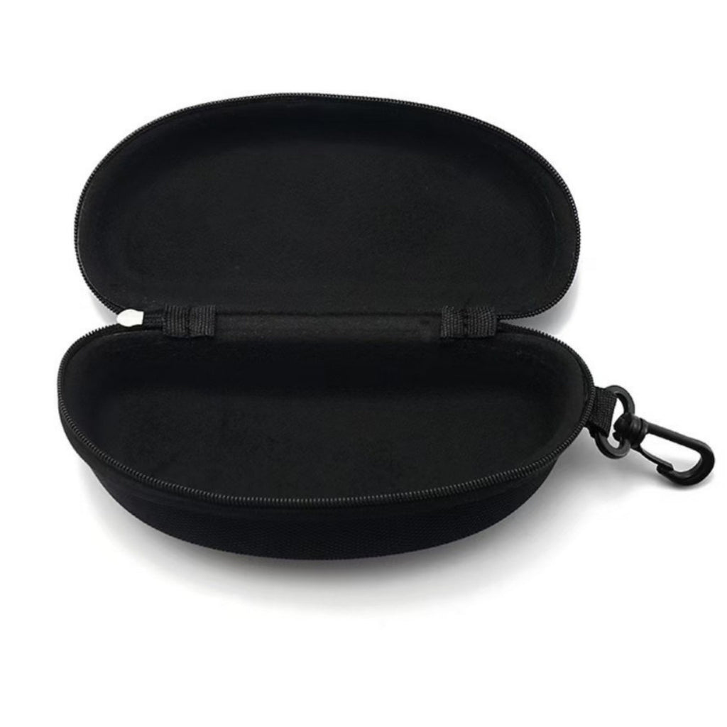 Anna-Kaci 3 Pack Hard Shell Eyeglasses Case with Zipper Closure and Clip Protective Sunglasses Storage