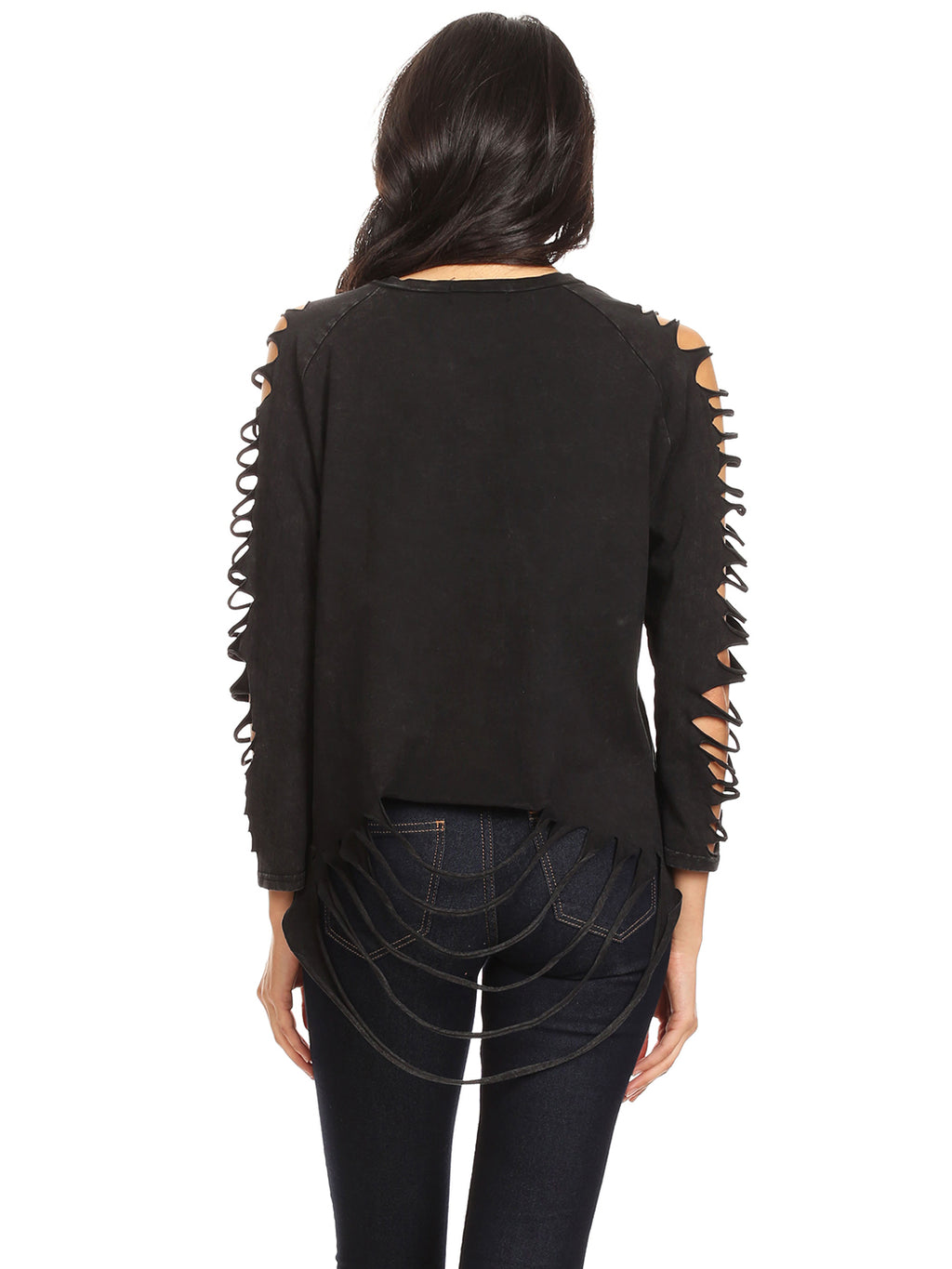 Top de manga larga con rotos