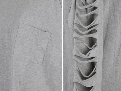 Ripped Long-Sleeve Pullover Top