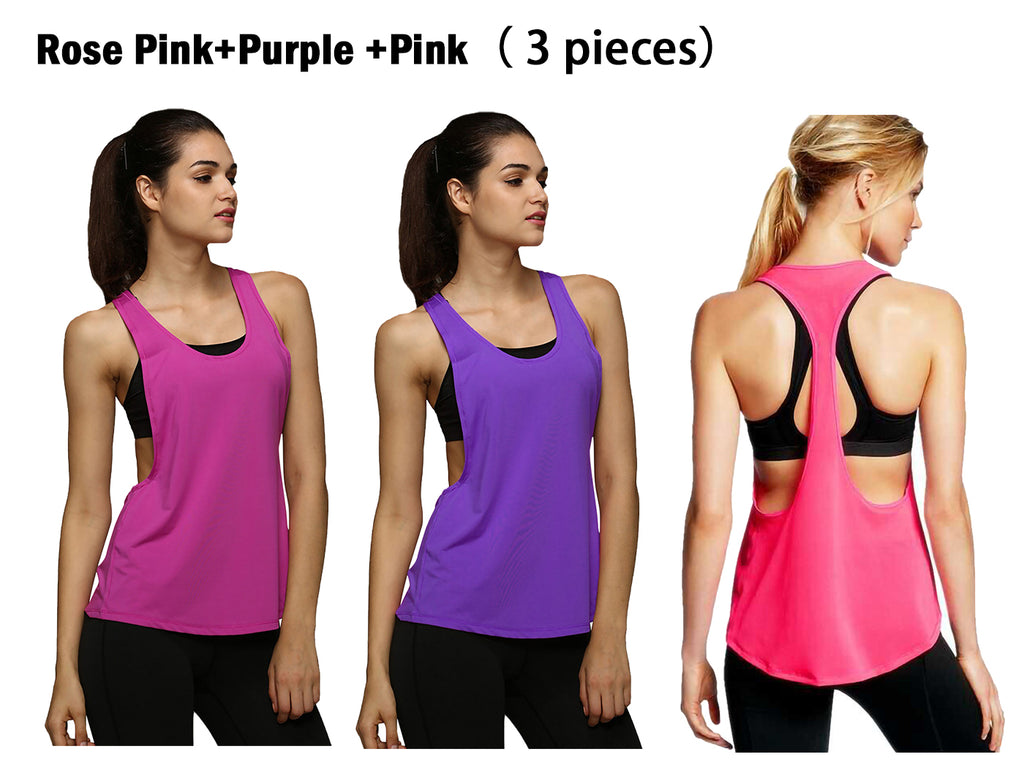 Camiseta sin mangas holgada con espalda cruzada para hacer yoga